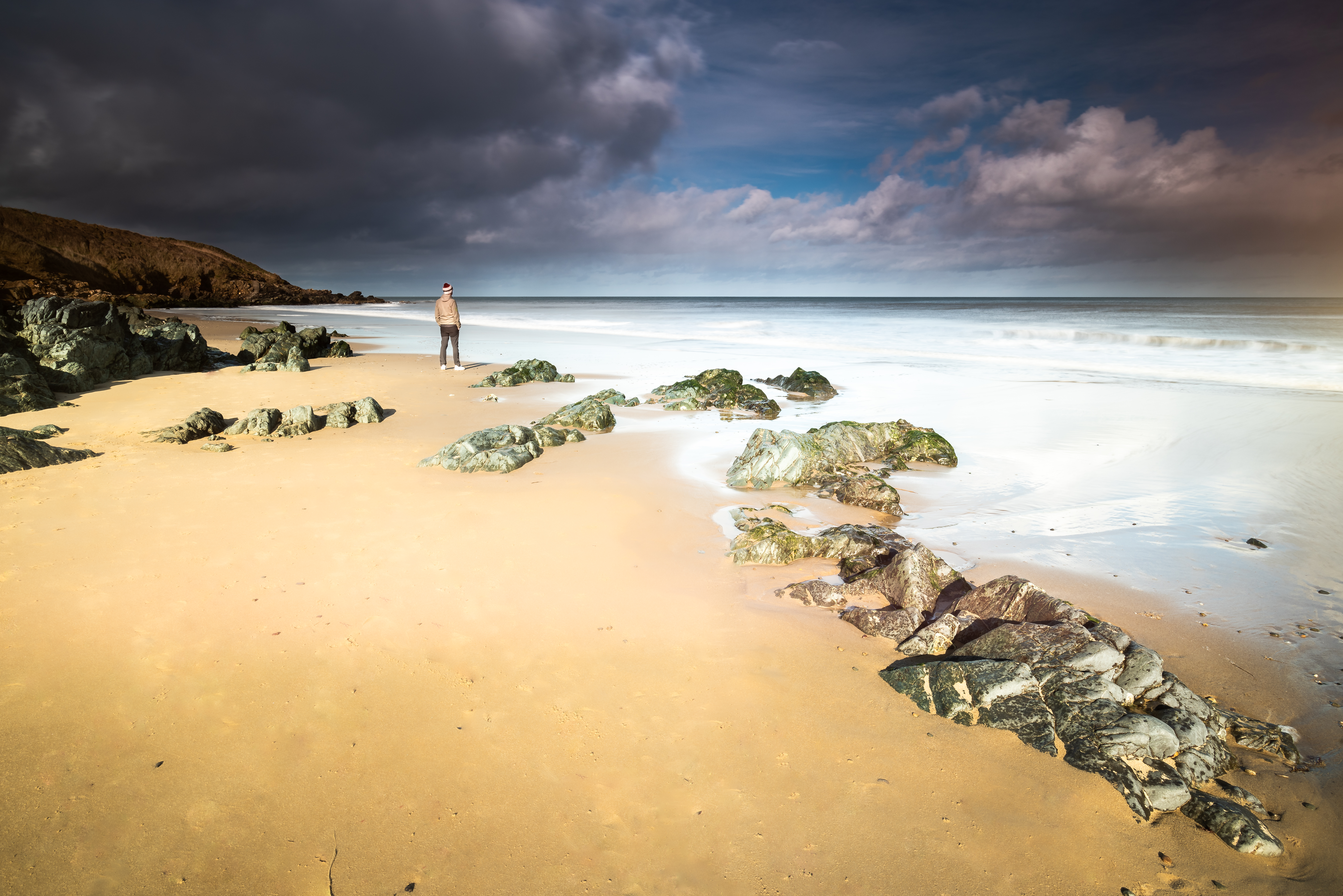 Cahore Beach Wexford Ireland Clouds Rock